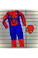 Spiderman Erkek Çocuk Spiderman Kostümü Örümcek Adam Kostümü Maskeli