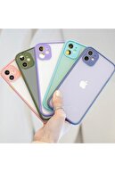 POWELL Iphone 11 Kenarları Renkli Kamera Korumalı Darbe Emici Lacivert Kılıf
