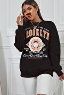Millionaire Kadın Siyah Brooklyn Oversize Sweatshirt