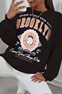 Millionaire Kadın Siyah Brooklyn Oversize Sweatshirt