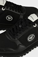Emporio Armani Logolu Bağcıklı Sneaker Ayakkabı Erkek Ayakkabı X4x536 Xm999 K001