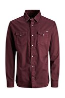 Jack & Jones Açık Bordo Jean Gömlek - Sheridan Essentials Shirt L/s 12138115