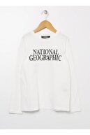 National Geographic Kız Çocuk Ekru T-Shirt 5002725763