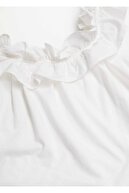 Mango Kadın Beyaz Fırfırlı Koton Elbise