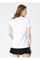 Fabrika Tobi Beyaz Dijital Baskı Desenli Kadın T-shirt
