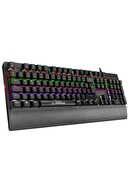 Rampage Rmk-gx7 Strıke Usb Rainbow Aydınlatmalı Q Blue Switch Gaming Oyuncu Mekanik Klavye