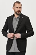 Altınyıldız Classics Erkek Siyah Slim Fit Dar Kesim Mono Yaka Blazer Ceket