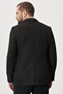 Altınyıldız Classics Erkek Siyah Slim Fit Dar Kesim Mono Yaka Blazer Ceket