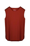 Basic Co Harper Kırmızı Viskon Kolsuz T-shirt/atlet