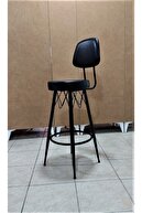 J&S QUALİTY Yeni Tasarımıyla Mutfak Bahçe Cafe Salon Yemek Masası Metal Konik Ayaklı 65 cm Sandalye.