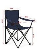 SHADOW Lacivert Katlanabilir Kamp Sandalyesi Piknik Sandalyesi Plaj Sandalyesi Taşıma Çantalı