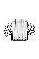 thorqtech Ağaç Figürlü Dekoratif Metal Kitap Tutucu, Kitap Desteği Dekoratif Metal Kitaplık