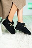 POLENS Kadın Siyah Mini Içi Yünlü Bot Ayakkabı