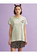 Koton Kadın T-shirt Yeşil 1yal18365ık
