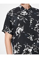 Koton Çiçek Desenli Kısa Kollu Regular Fit Gömlek