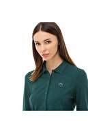 Lacoste Kadın Yeşil Polo Yaka T-shirt