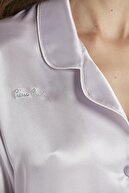 Pierre Cardin Kadın Saten Biyeli Pijama Takımı - 1200 Viola