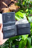 کیف پول مردانه مشکی طبیعی چرم طبیعی کوین-thumb