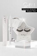 Hola Cosmetic Şeffaf Eyeliner (magic Pen) + Natural Kirpik
