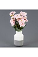 Euro Flora Seramik Vazo Beyaz/Gri 8x15 cm