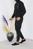 کت و شلوار ورزشی مردانه مشکی زیپ دار-thumb