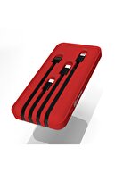 İntouch 10.000 Mah Prime Dijital Göstergeli Dahili Çoklu Kablolu Powerbank,kırmızı