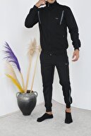 کت و شلوار ورزشی مردانه مشکی زیپ دار-thumb