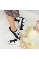 Espardile Unisex Bebek Spor Ayakkabı Siyah Simli