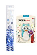 R.O.C.S. Baby 0-3 Yaş Diş Fırçası Ve Flipper Baykuş Hijyenik Saklama Kabı Seti - Mavi Baykuş Figürü