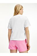 Tommy Hilfiger Kadın Beyaz T-Shirt Tjw Lınear Logo Tee DW0DW10057