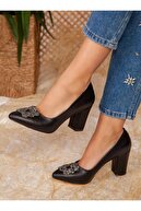 ayakkabıhavuzu Kadın Siyah Topuklu Ayakkabı