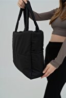 کیف خرید پارچه پف دار برجسته ناپولی مشکی-thumb