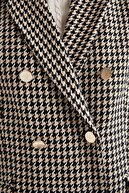 Defacto Oversize Fit Kazayağı Desenli Dokulu Tüvit Blazer Ceket