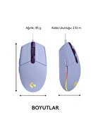 logitech G G102 LIGHTSYNC RGB Aydınlatmalı 8.000 DPI Kablolu Oyuncu Mouse - Lila