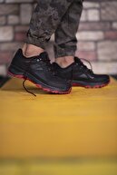 Riccon Siyah Kırmızı Unisex 3d Rubber Trekking Ayakkabı 00128030