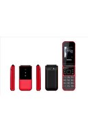 Nokia Kapaklı Kameralı Çift Ekranlı Tuşlu Telefon Kırmızı Siyah