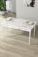 Table White Marble Pattern
