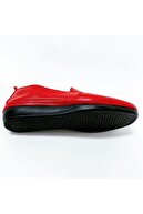 stok83 Kadın Kırmızı Deri Ayakkabı