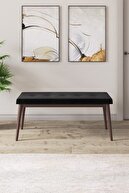 Bench Black Feet Walnut