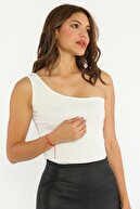 Alışveriş Sokağı Kadın Siyah Beyaz Ikili Crop Bluz