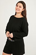 Penti Kadın Siyah Cool Night Sweatshirt