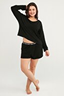 Penti Kadın Siyah Cool Night Sweatshirt