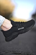 Riccon Unisex Siyah Cilt Sneaker 0012072