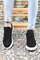 Riccon Siyah Siyah Beyaz Erkek Sneaker 0012360