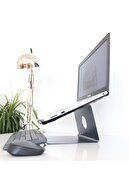 Hansdo Laptop Standı - Laptop Yükseltici - Notebook Standı - Metal - Antrasit Gri - Sls1