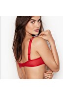 Victoria's Secret Push-up Kırmızı Shine Strap Dantelli Sütyen