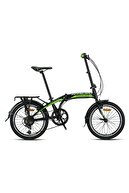 Kron Fold 3,0 Katlanır Bisiklet Siyah-Yeşil