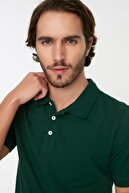 TRENDYOL MAN Zümrüt Yeşili Erkek Slim Fit Polo Yaka Kısa Kollu Polo Yaka T-shirt TMNSS20PO0009