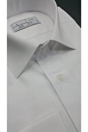Daniel Bessi Beyaz Klasik Kesim Uzun Kollu Düz Dakron Gömlek