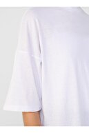 Benin Doğal Kumaşlı Düz Renk T-shirt Beyaz
